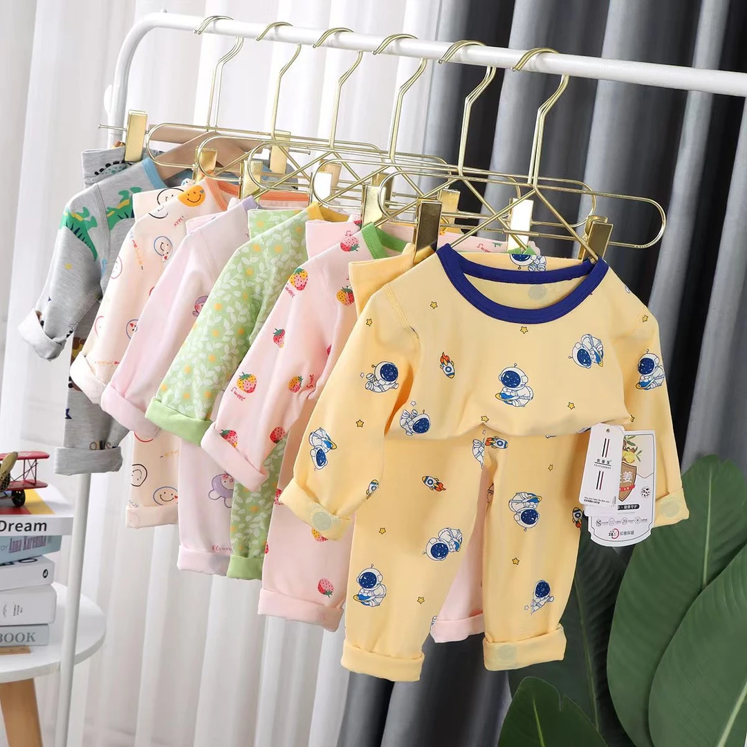 儿童莱卡无骨生姜抗菌家居服套装