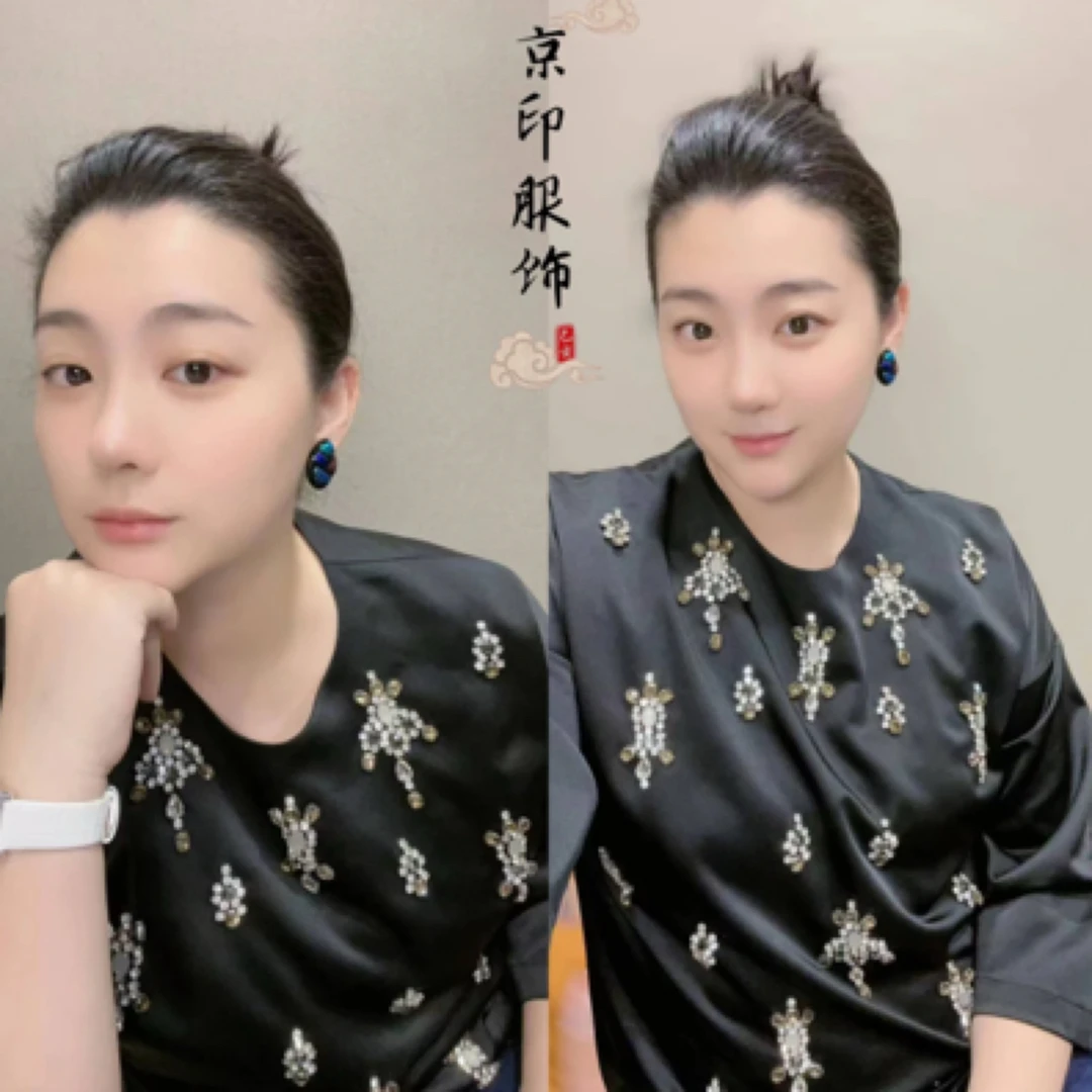 Jo2黑色满珠珠上衣