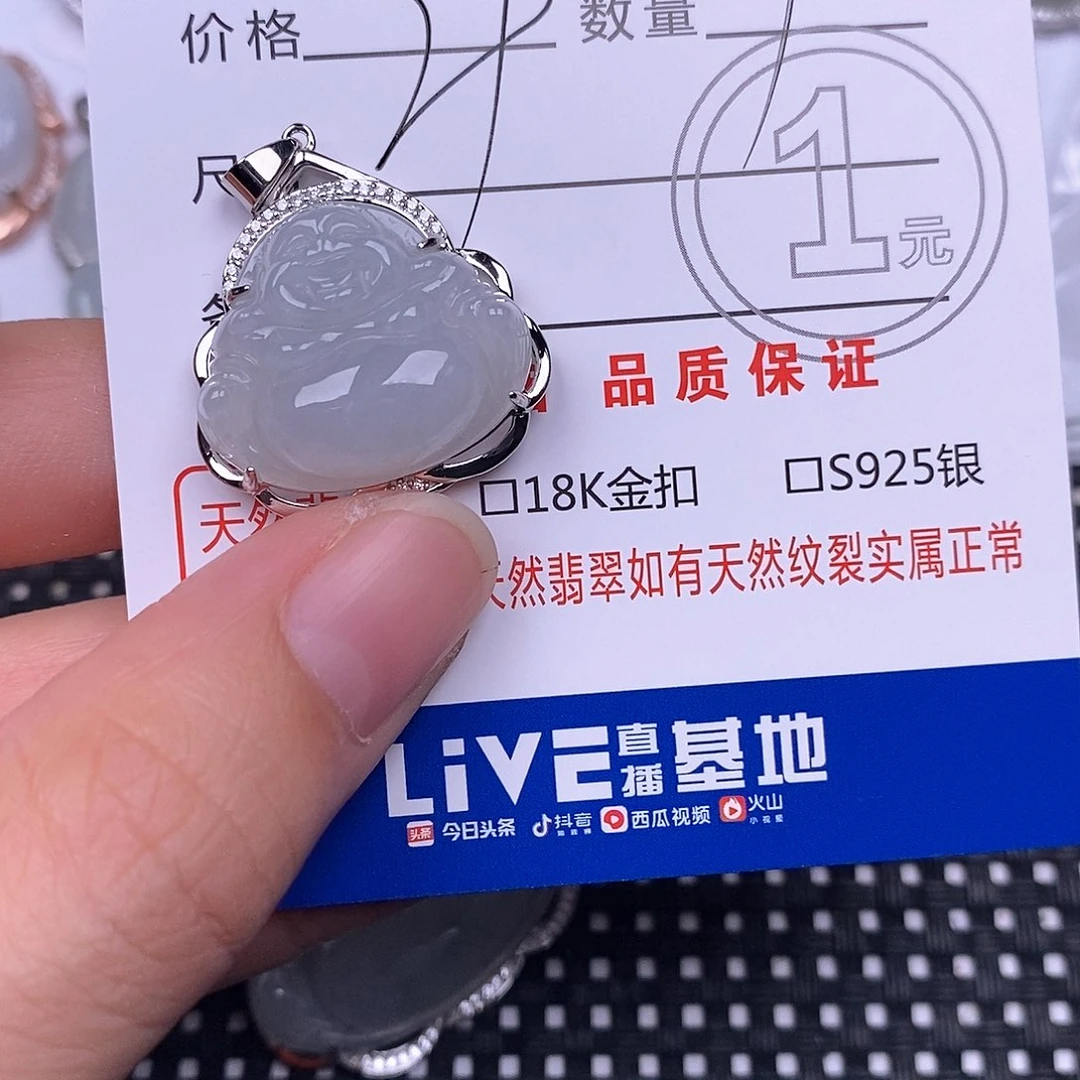 翡翠银S925镶嵌颈饰