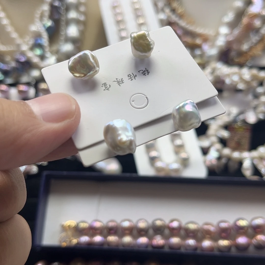 未镶嵌耳饰淡水珍珠【纯恬】多样性发货发一