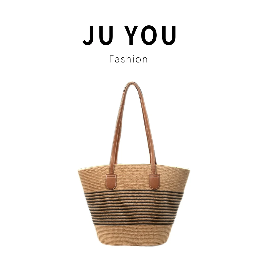 JUYOU-假日风草编包包大容量单肩包