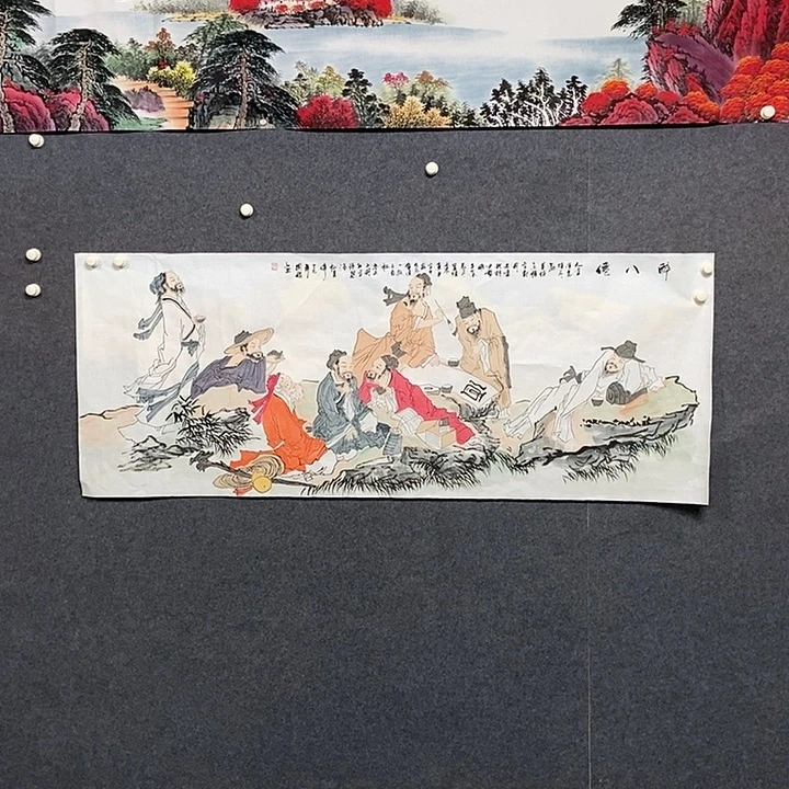 国画小六尺醉八仙一副