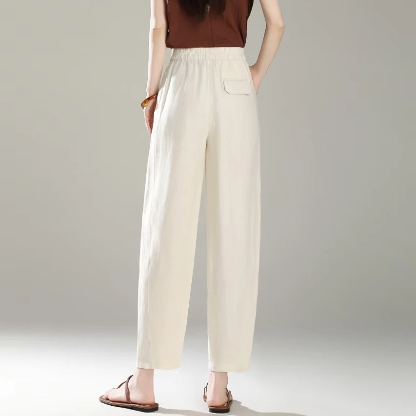 娜娜家5709款时尚夏季天丝亚麻，休闲裤