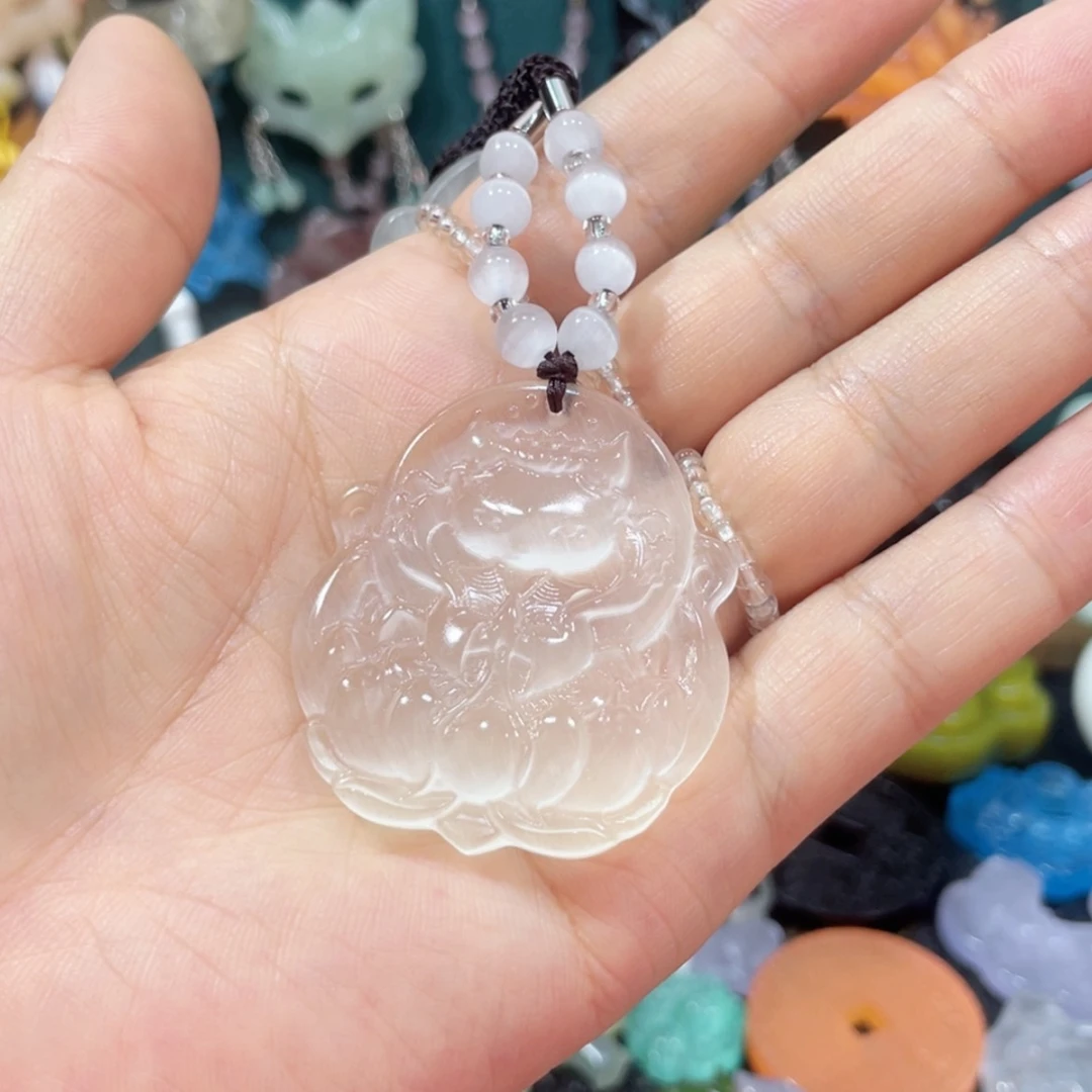 【闪购商品】未镶嵌岫玉颈饰续*婷7猫眼项链