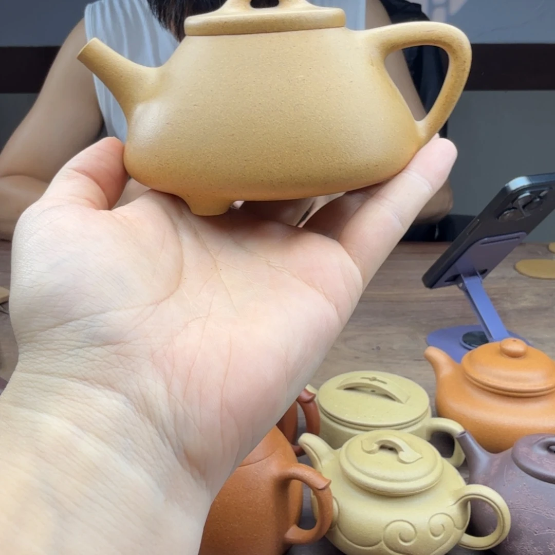 财***到茶壶紫砂半手工黄金段子冶180cc