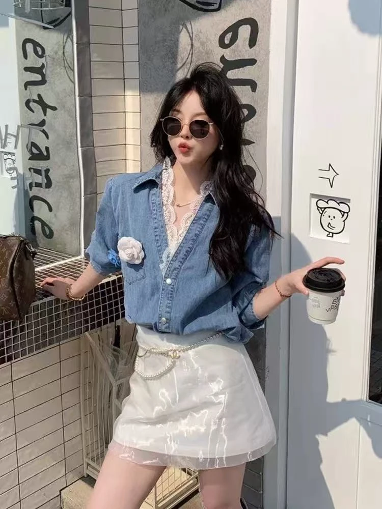 上衣52裙长37    1526【山茶牛仔】套装