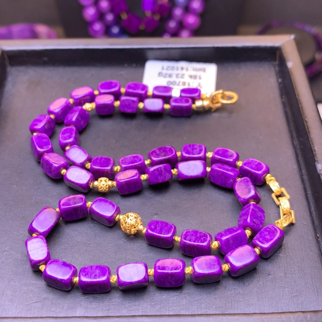 苏纪石（舒俱来）18K金镶嵌项链