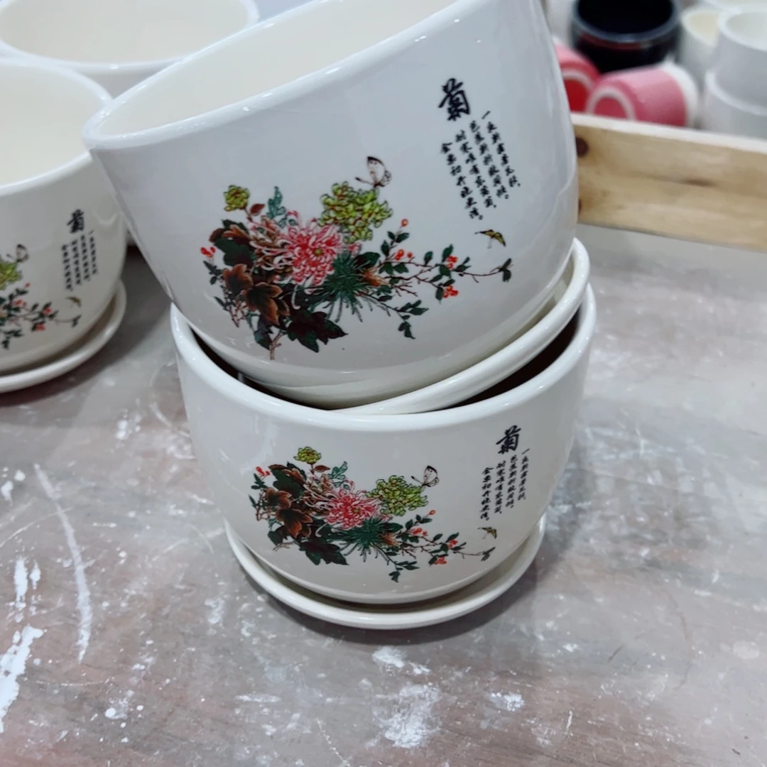 有孔，陶瓷花盆满10米包邮发货