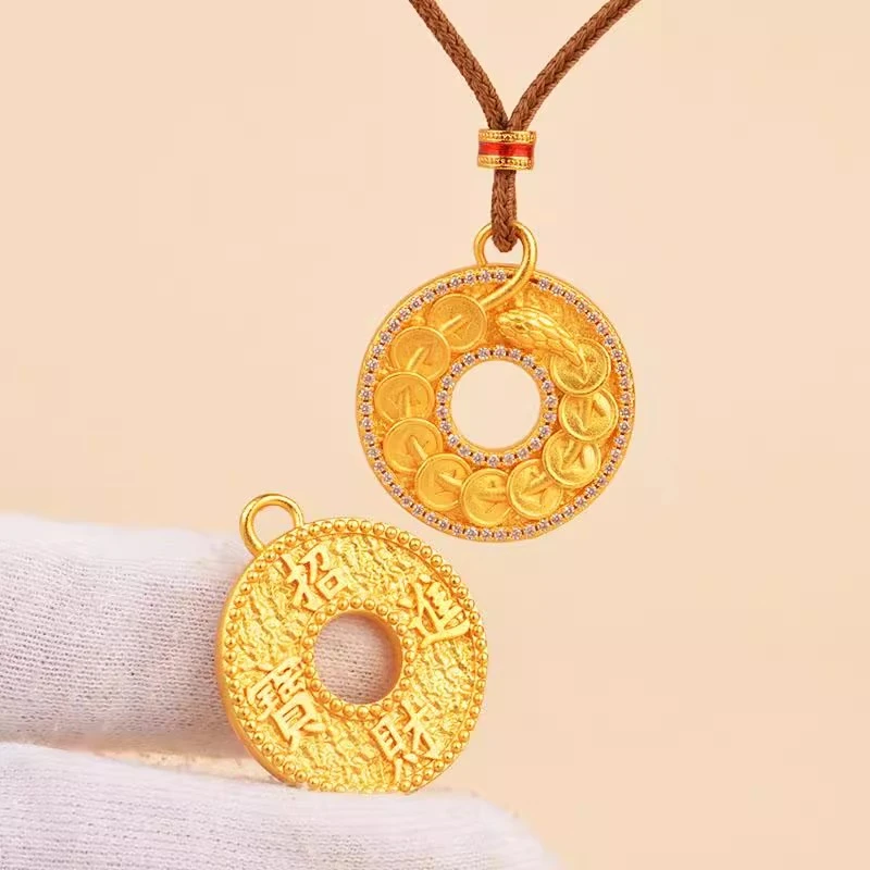 吊坠足银 六字真言吊坠款项链挂件饰品礼物送女友闺蜜生日礼物