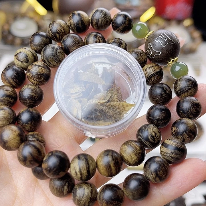 沉香碎屑沉香紫*➕越南芽庄老白棋古董窖藏樱子瘤疤虎斑纹