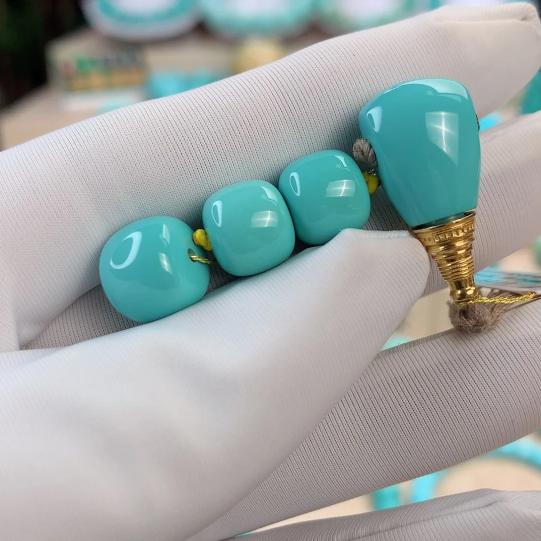 绿松石手链18K金镶嵌