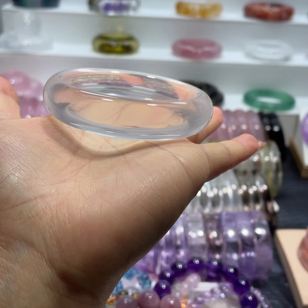 水晶手镯55圈口4号未镶嵌王*拳