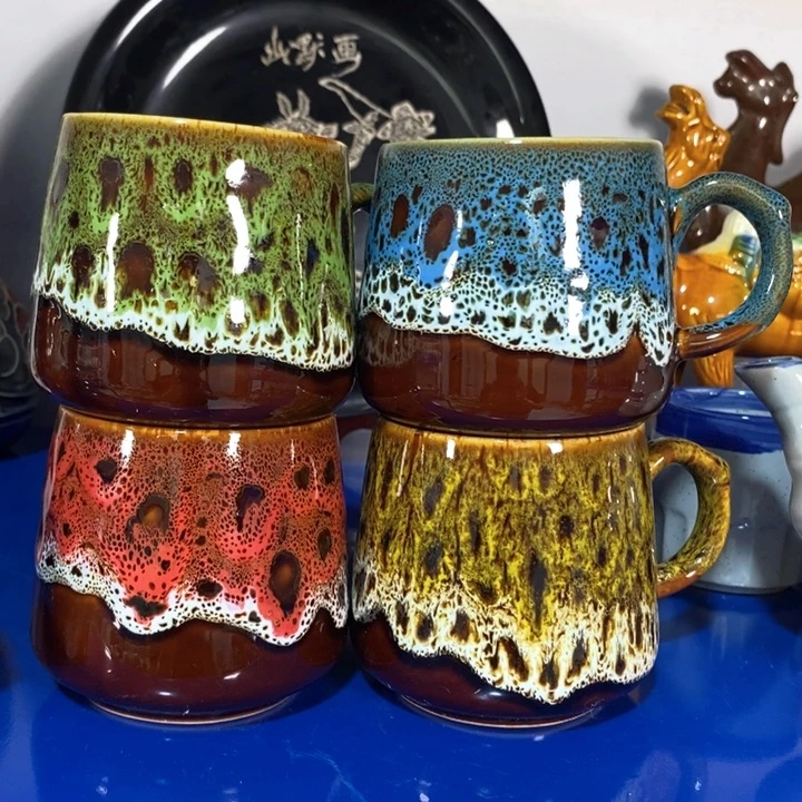 瓷片陶瓷品窑变茶一个（多色可选）