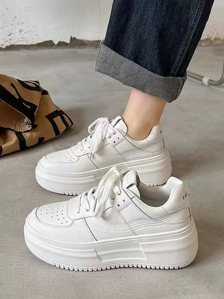 镇店之宝男女同款真皮小白鞋女搭运动鞋休闲板鞋松糕ins潮1317
