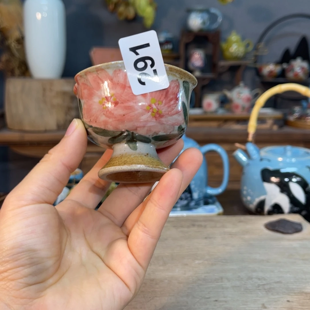 壶素浅陶瓷手工手绘