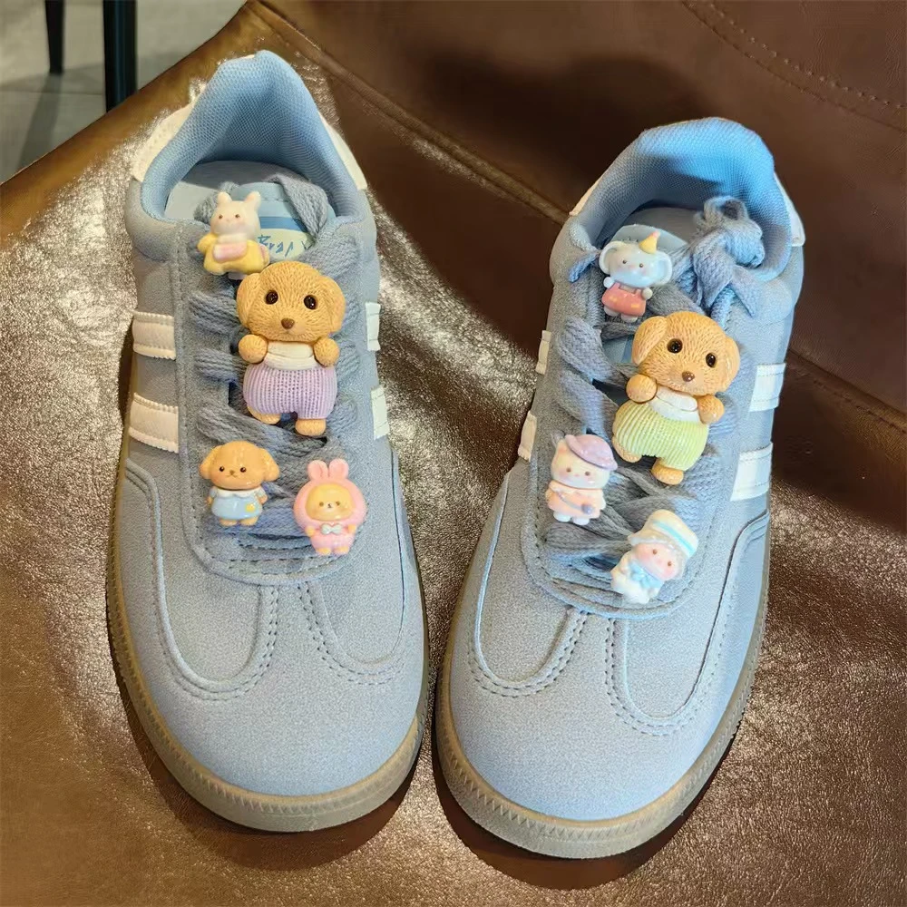 【主播代拆】卡通鞋带装饰扣板鞋阿甘鞋情侣闺蜜鞋带扣