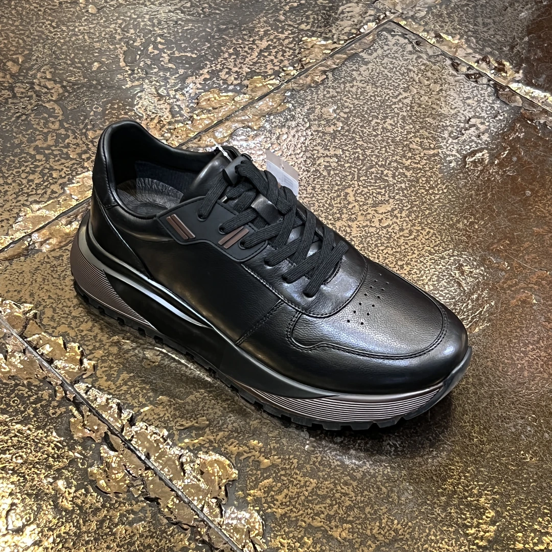 LEDS 男鞋 51373708 新款时尚百搭系带黑色休闲鞋