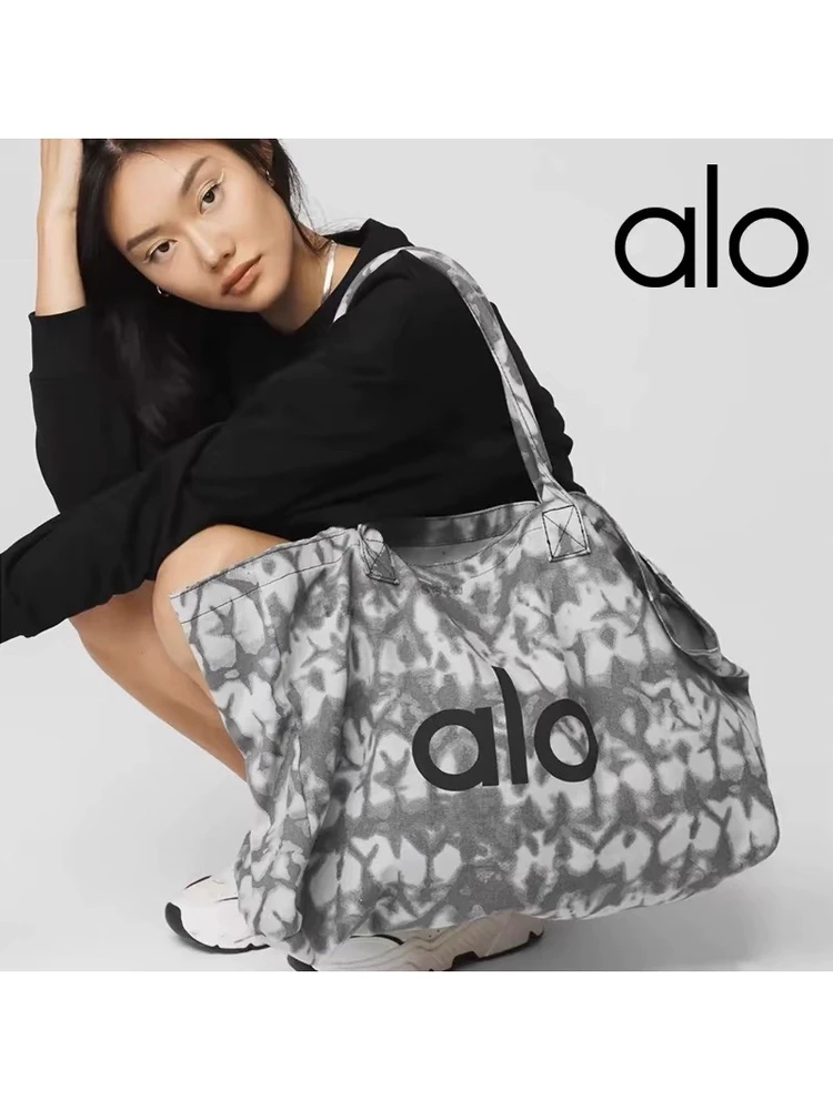 alo yoga瑜伽包单肩包帆布包大容量日常购物袋户外运动瑜伽健身包
