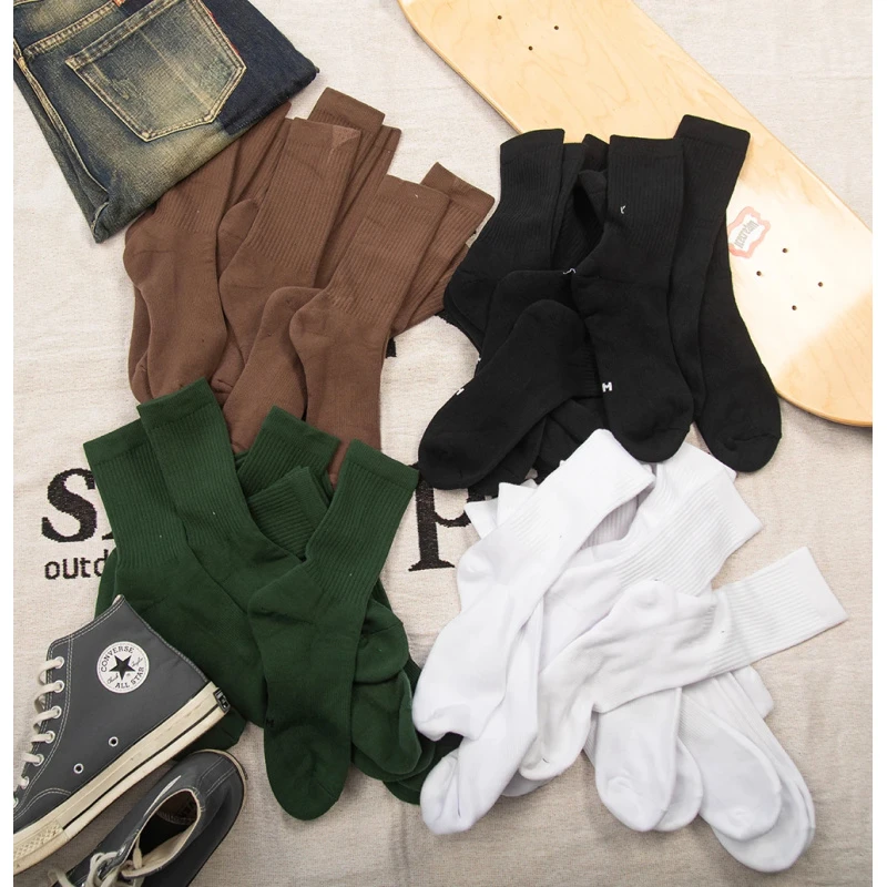 这批好的没话说【一组5双】秋冬中高筒厚袜秒杀！超厚毛巾底！ 超弹力