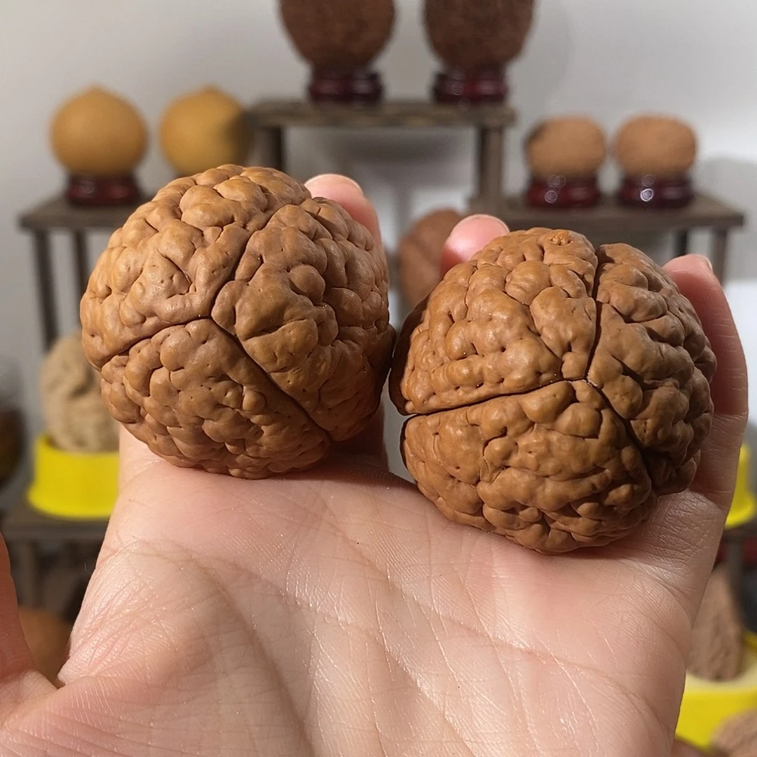 吊坠文玩核桃三瓣脑纹金刚爆肉4553