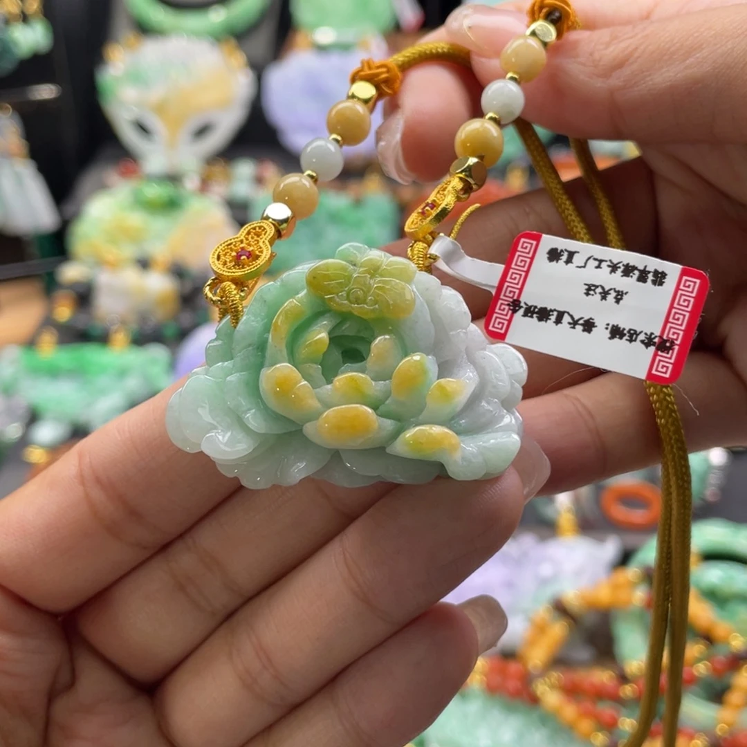 翡翠未镶嵌颈饰代编织