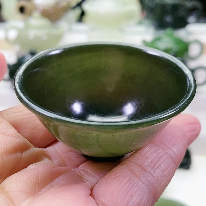 未镶嵌和田玉挂件茶杯40m l