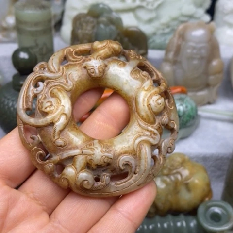 和田玉挂件把件摆件未镶嵌执*