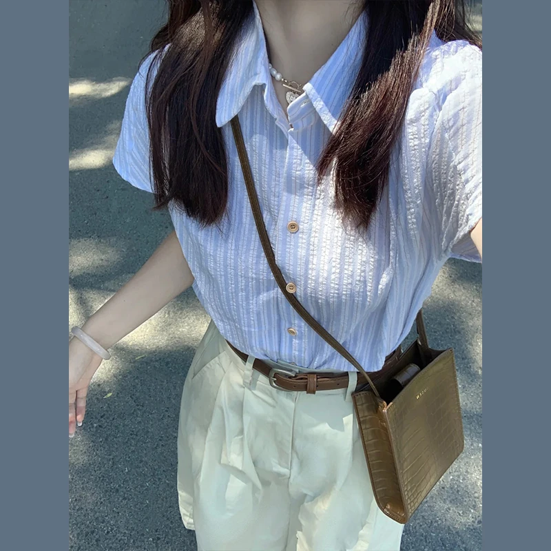 小个子高级感衬衫连衣裙子女夏2025季新款学院风两件套装半身长裙