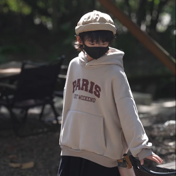 2024百搭宽松套头加绒卫衣大童一体绒童装加厚上衣冬季新款潮