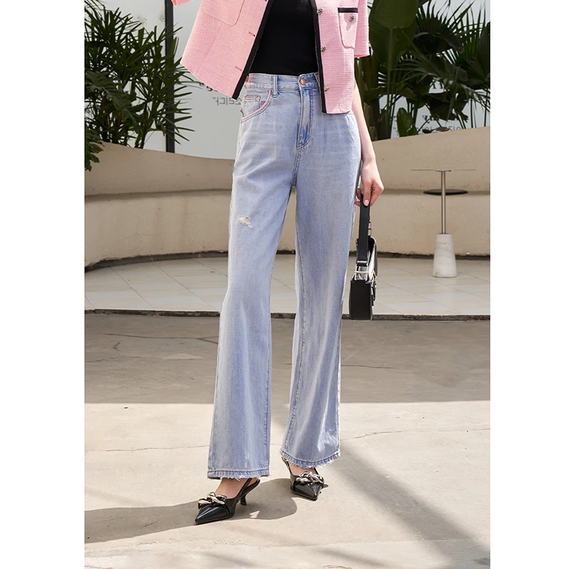 【籽言专属】纳俪商场同款NEELLY牛仔裤N23044H05512