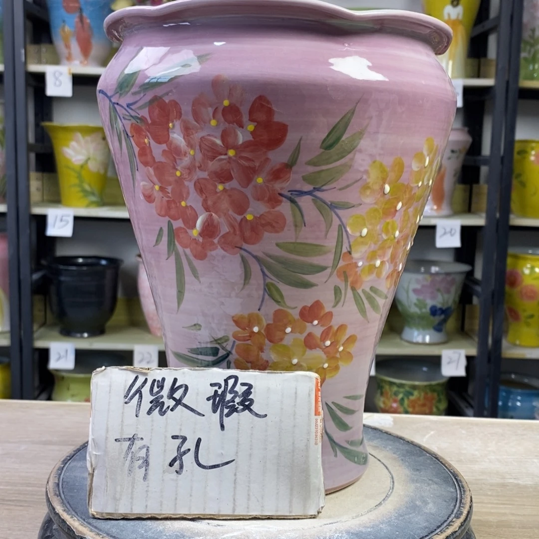 景德镇手工手绘陶瓷花盆