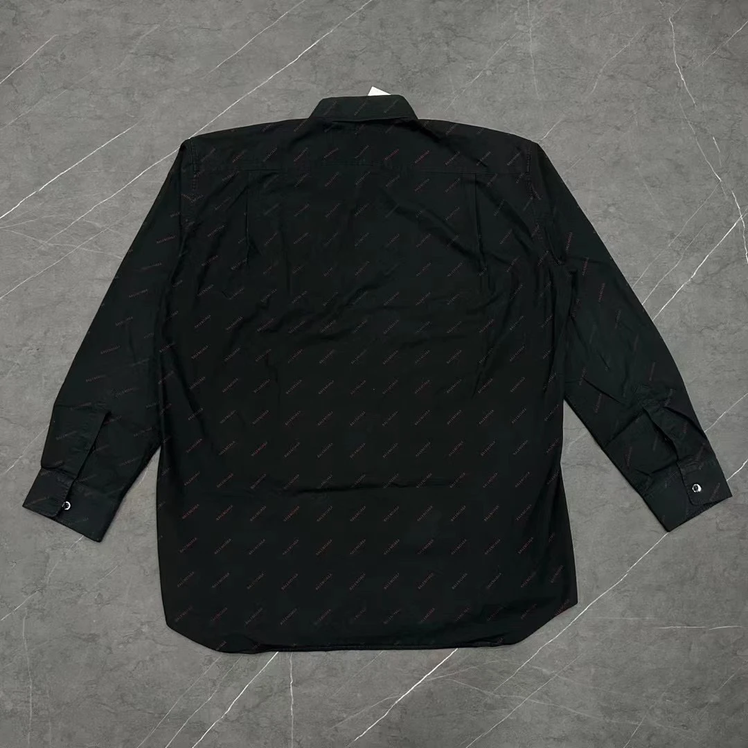 99新 Balenciaga/巴黎世家 39码 满印弹幕长袖衬衫