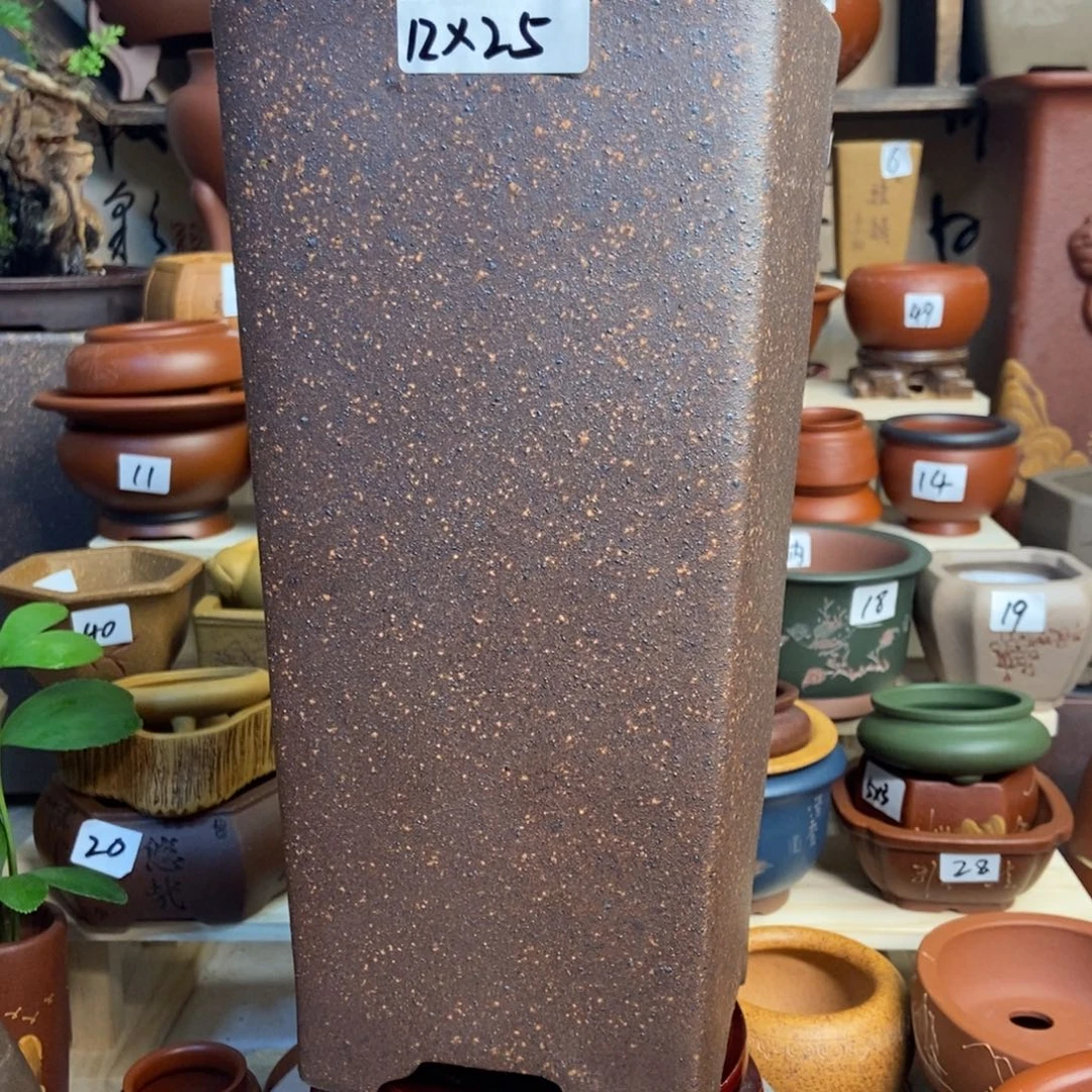 紫砂花盆内口经尺寸10×23