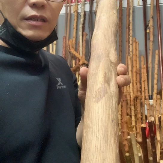 阳***晴铁匠木千斤把长60厘米左右