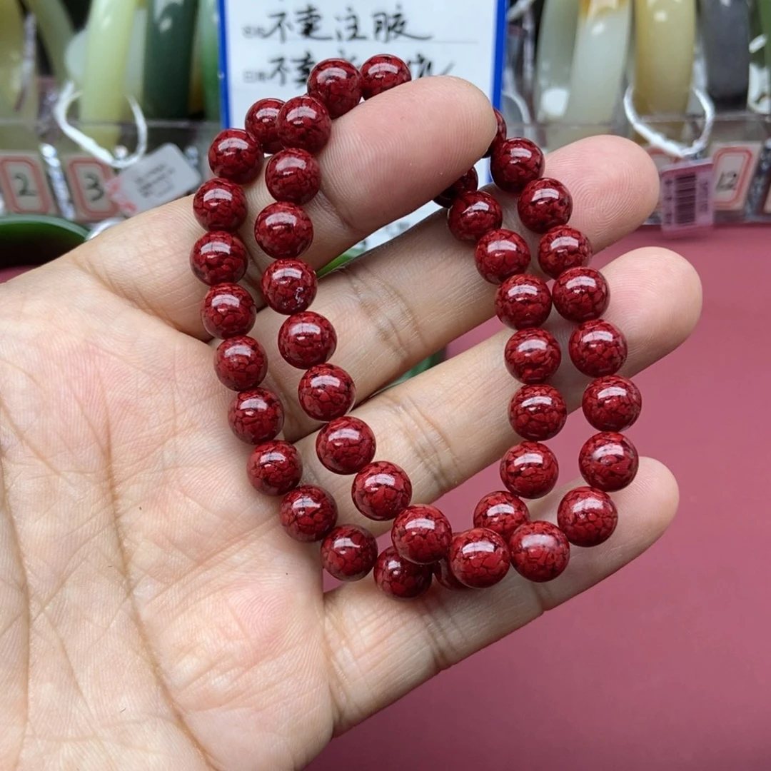 和田玉手串未镶嵌卡8