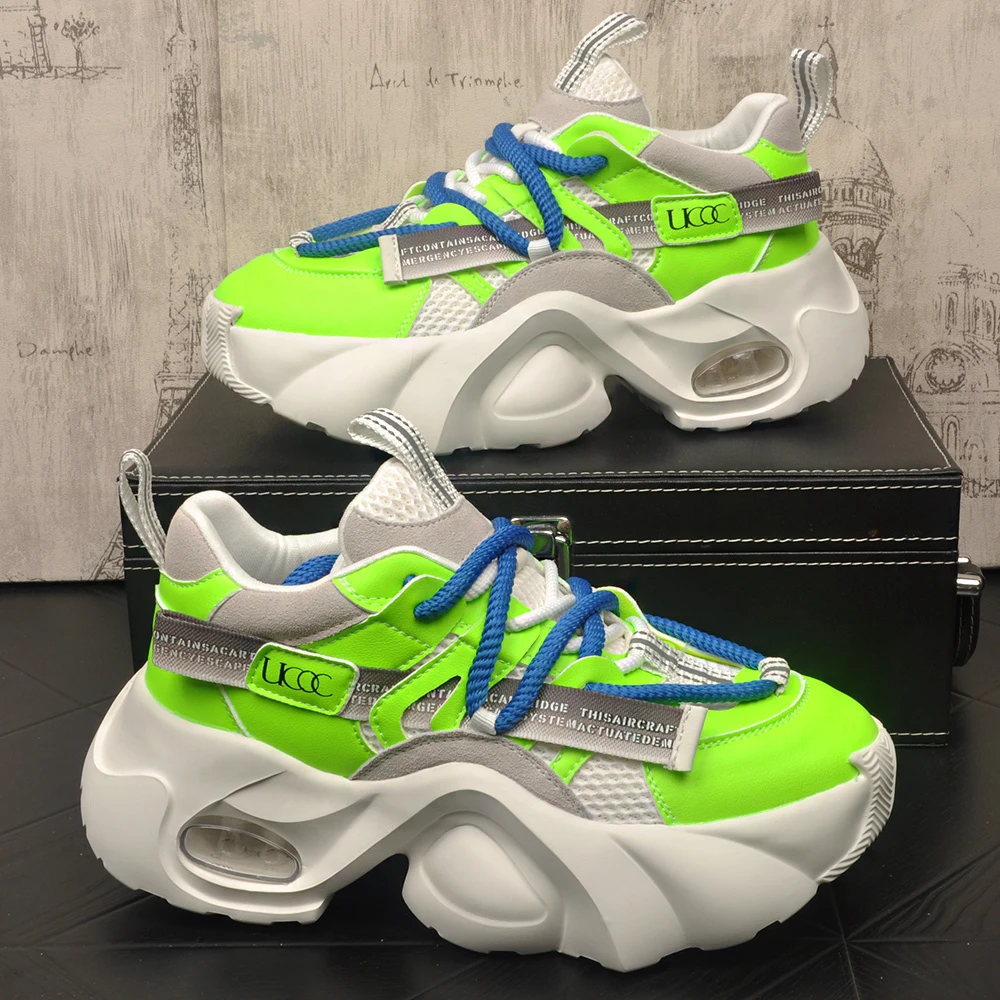 老爹鞋夏季透气休闲鞋厚底增高网面鞋男士时尚网红款百搭运动鞋潮