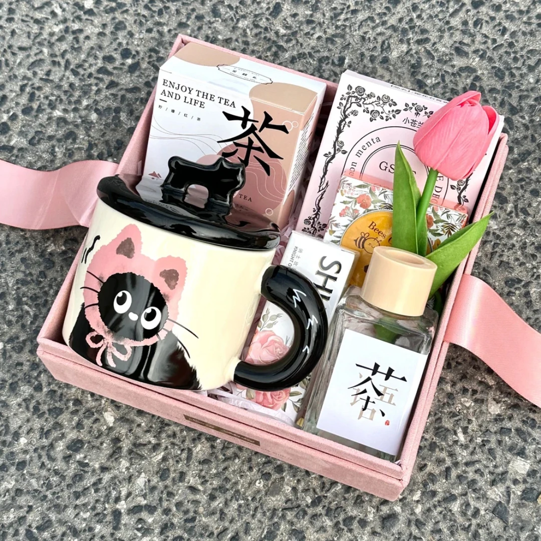 陶瓷猫咪杯伴郎伴娘小众高级合理