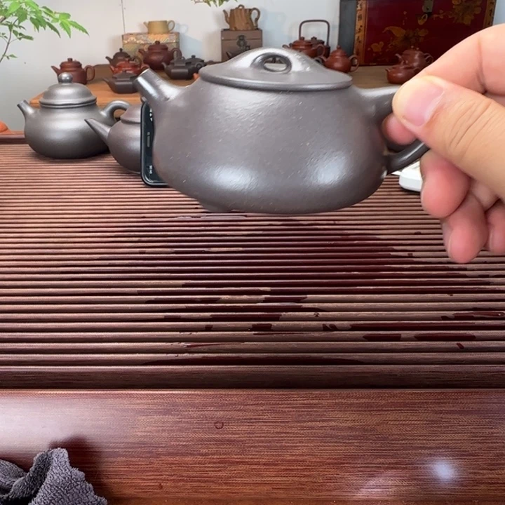 n***7茶壶紫砂天青微瑕