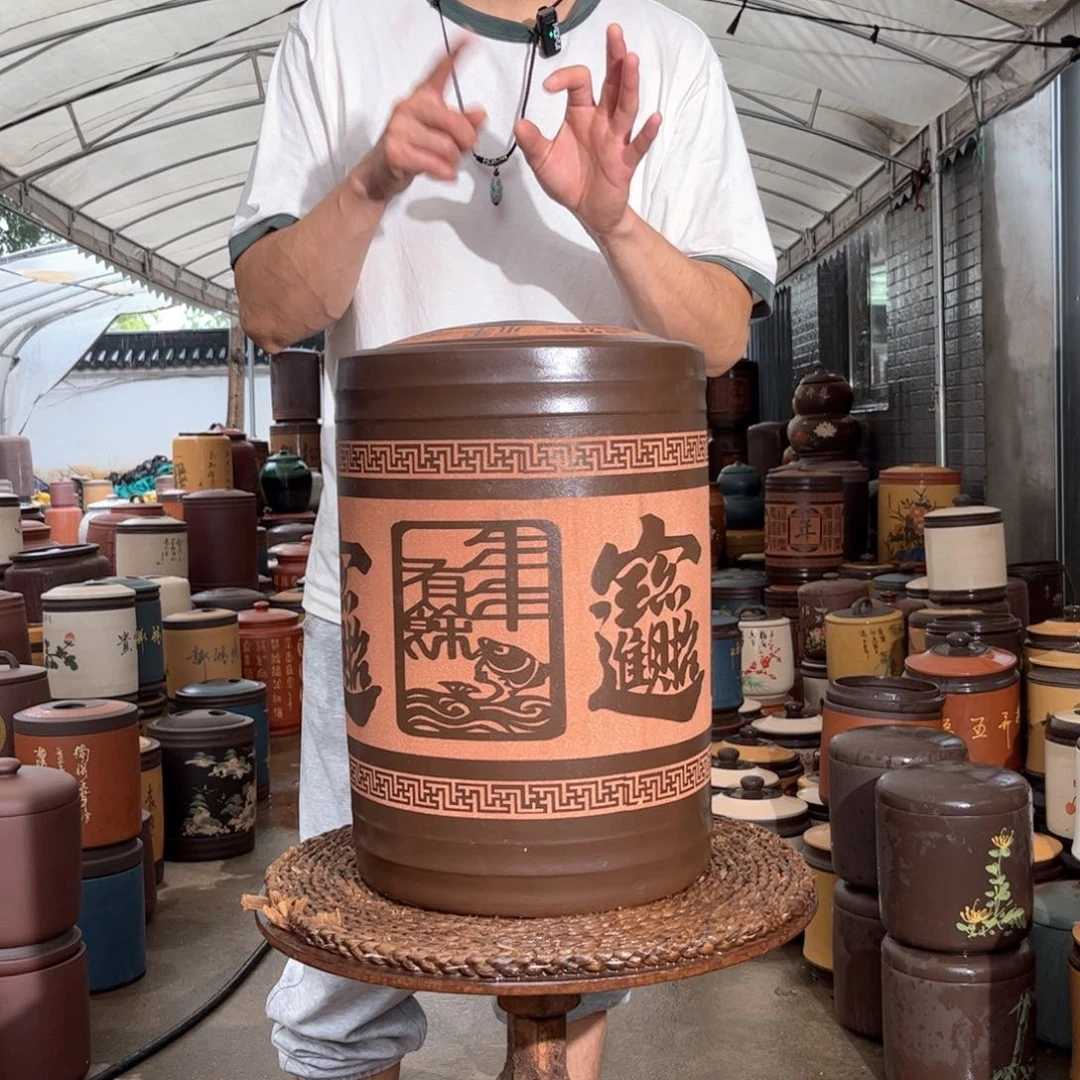 紫砂茶叶罐23 饼茶叶罐