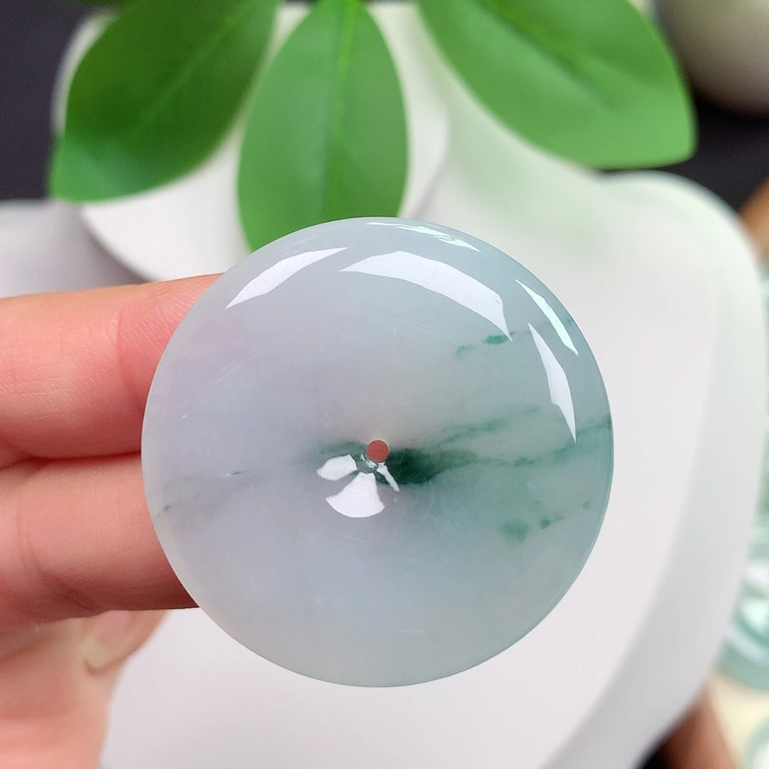 颈饰未镶嵌翡翠平安扣35.4x6.4mm