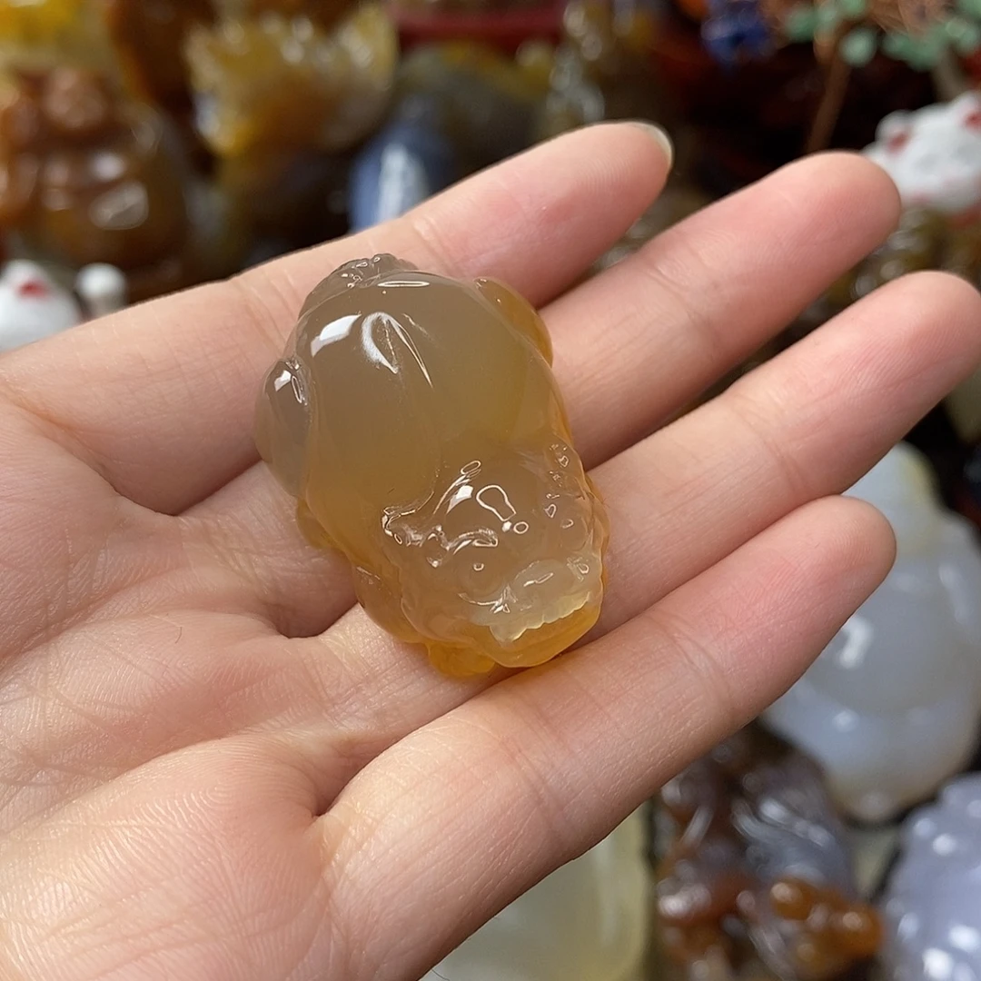 玛瑙/玉髓未镶嵌吊坠