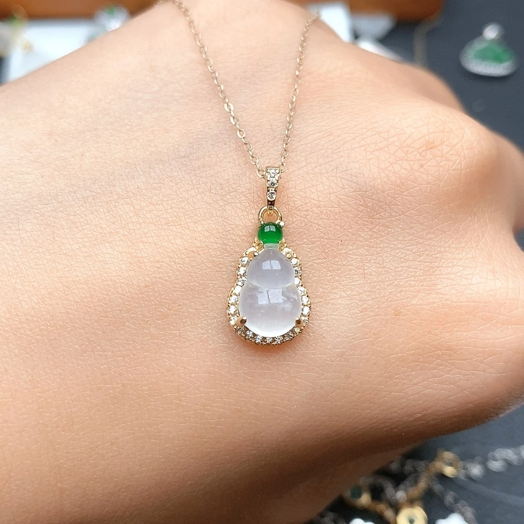 翡翠银S925镶嵌颈饰