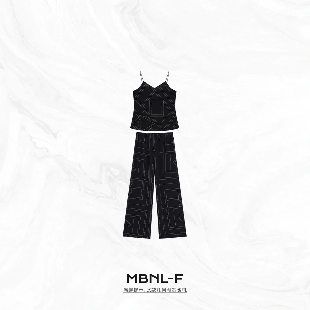 MBNL-F“几何美学” 100%长丝涤柔软丝滑套装 秦磊JN-XTZ1888