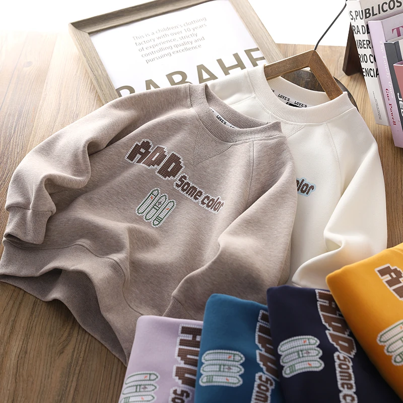 男童加绒卫衣2025秋冬新款儿童加厚保暖上衣中大童休闲帅气打底衫