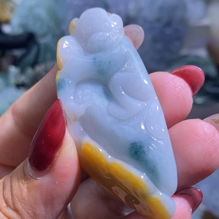 【闪购商品】翡翠未镶嵌颈饰猴子