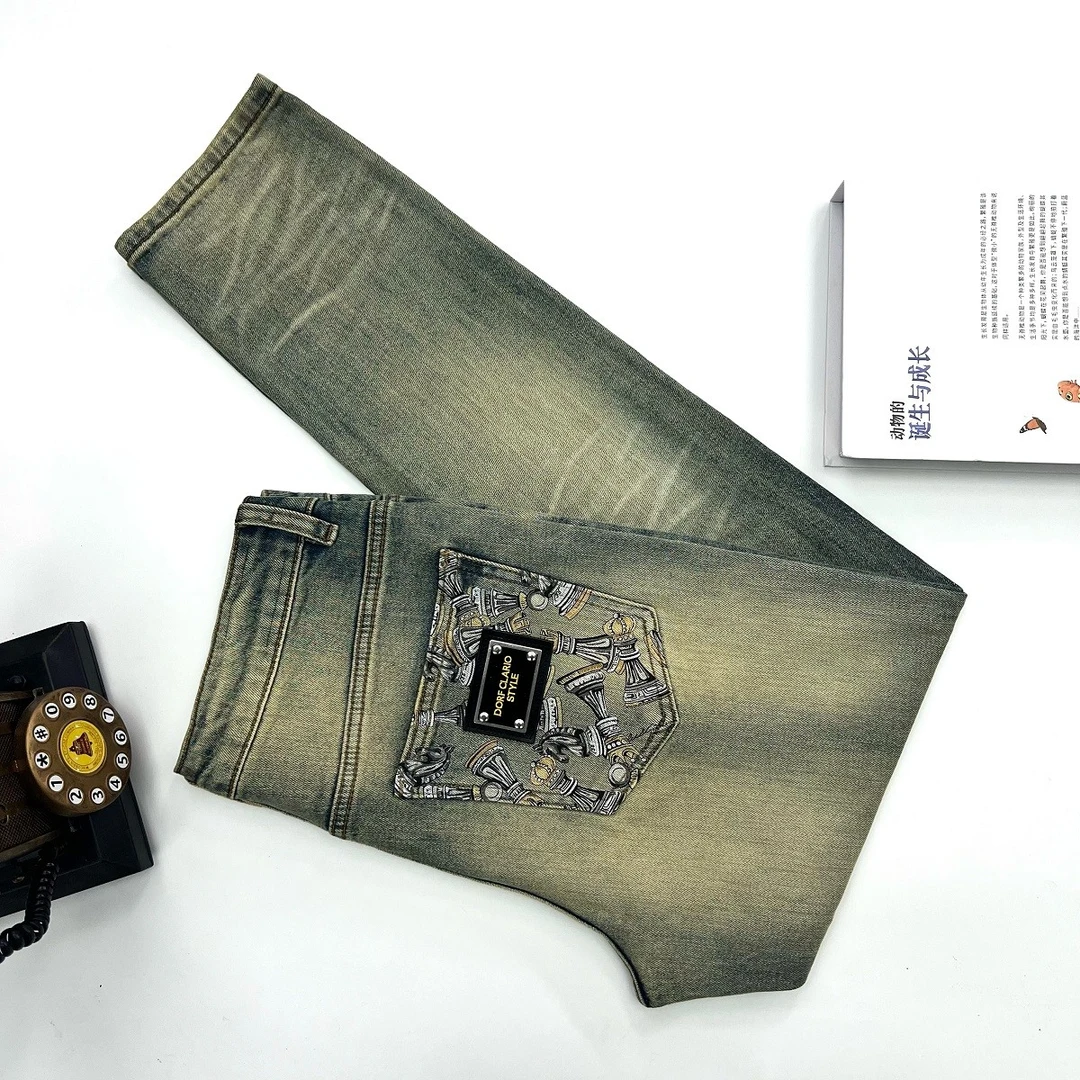 【2024冬款新品定制】7026-70重工水洗时尚欧货牛仔裤