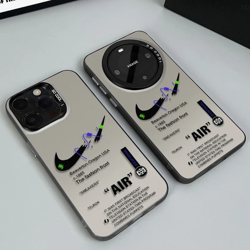 潮牌断勾适用华为mate60Pro手机壳Pura70个性60/50小众苹果15保护