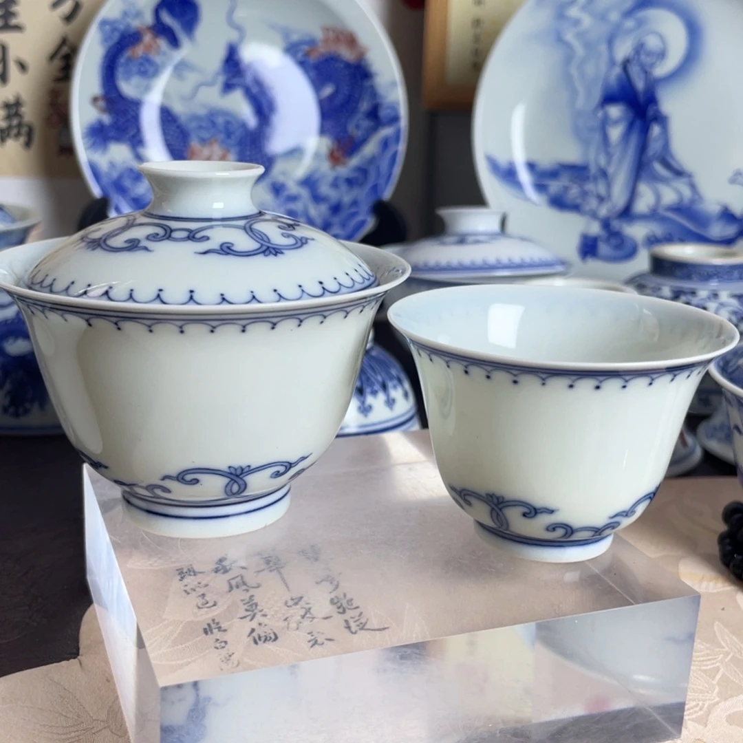 景德镇青花宝相套组