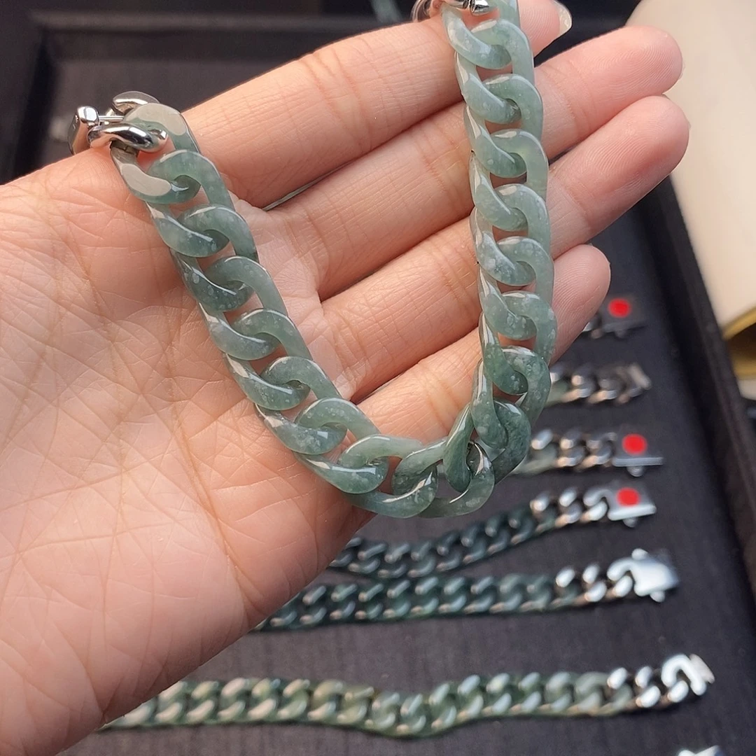 手***佳翡翠未镶嵌手链翡翠手链