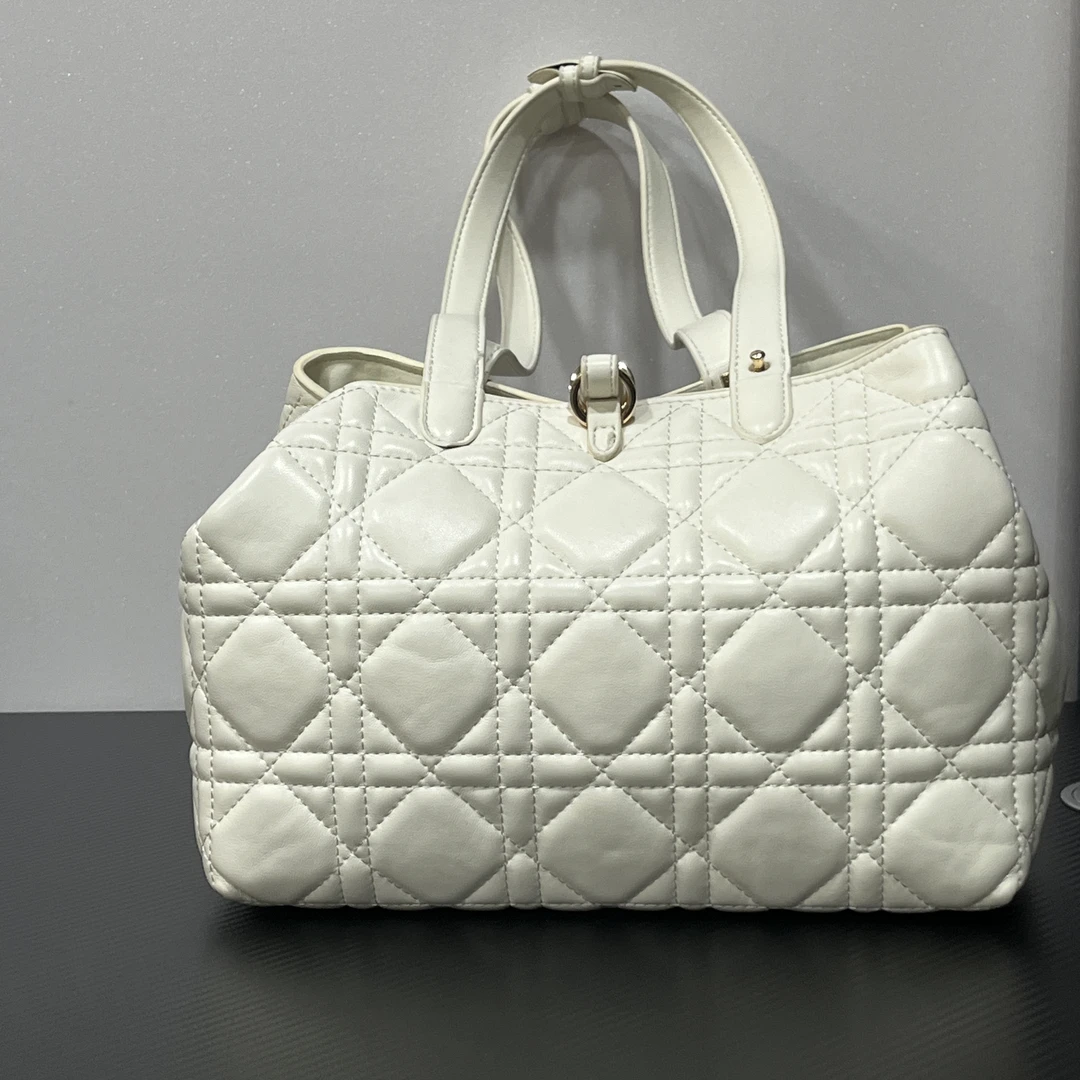 手工真皮包-KD019B-三格托特-蒂-白